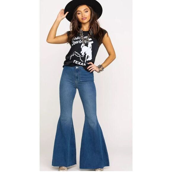 Beautiful WE THE FREE Free People Free People Just Float On Flare High Rise Supe - Picture 2 of 8